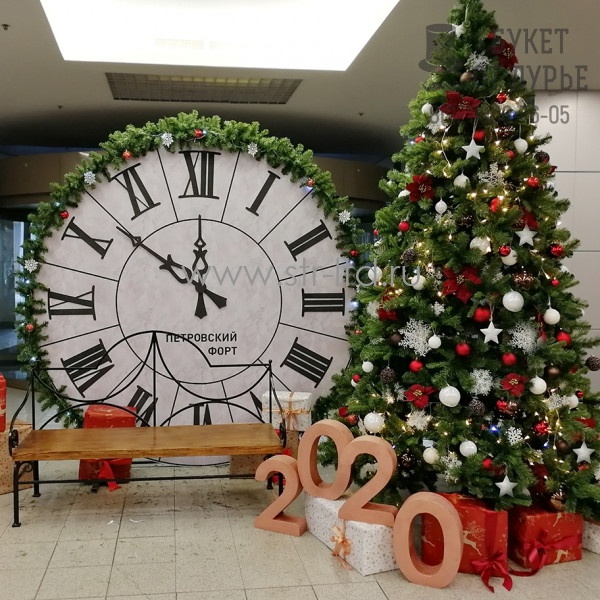 Тантамареска Новогодние ЧАСЫ купить из пластика пвх, Фотозона Новогодние часы 