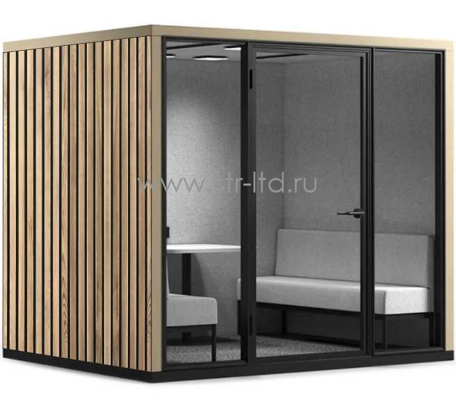 ЭРГОНОМИЧНАЯ ОФИСНАЯ КАПСУЛА SILENT BOX WOOD ECO 