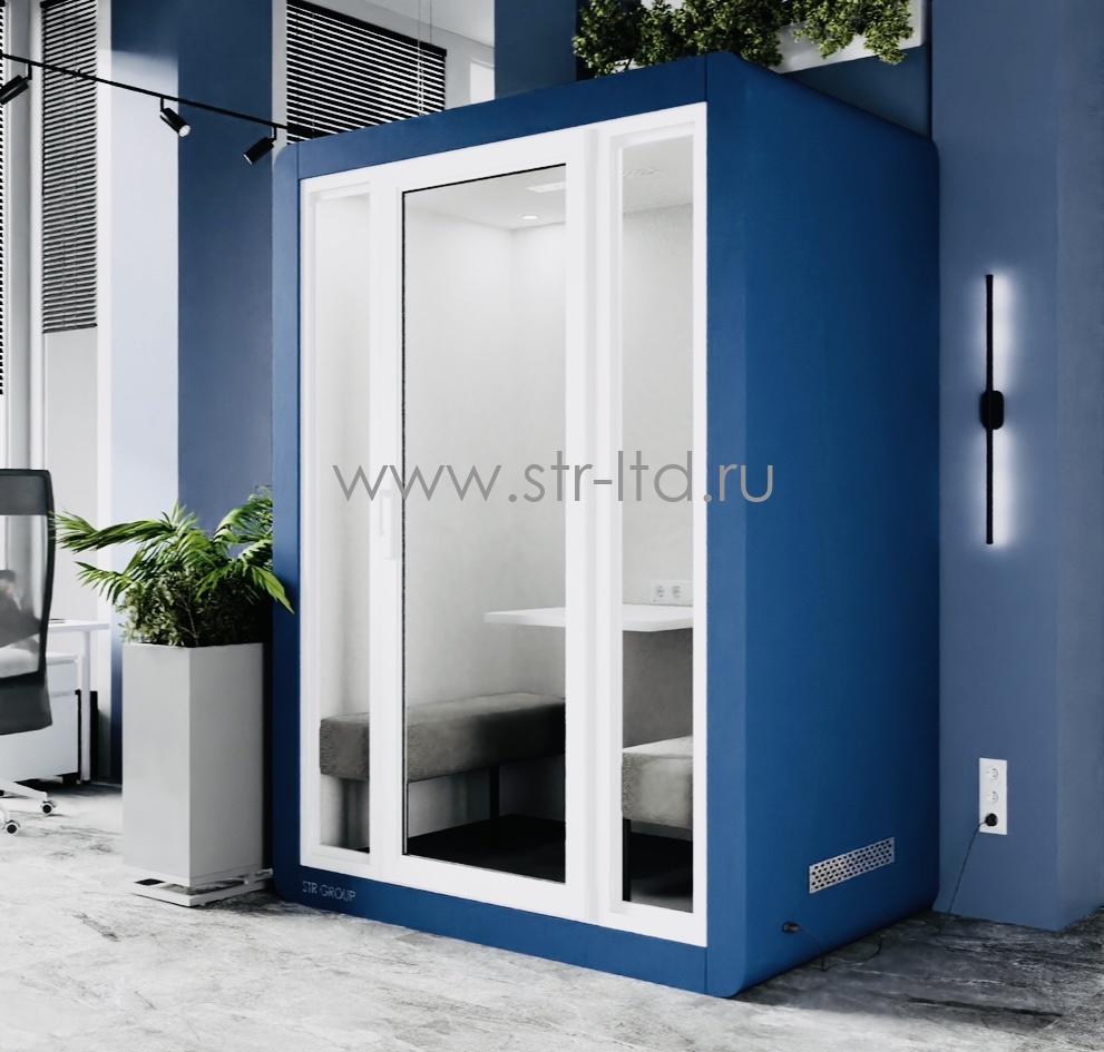 четырехместная акустическая кабина LWOP мягкие переговорные кабины на заказ