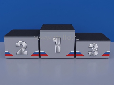пьедестал с флагом России